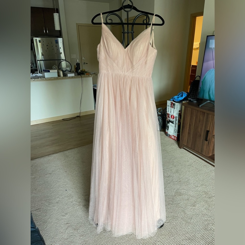 Revelry Penelope Tulle Bridesmaid Dress Size 6 Blushing Peach 305